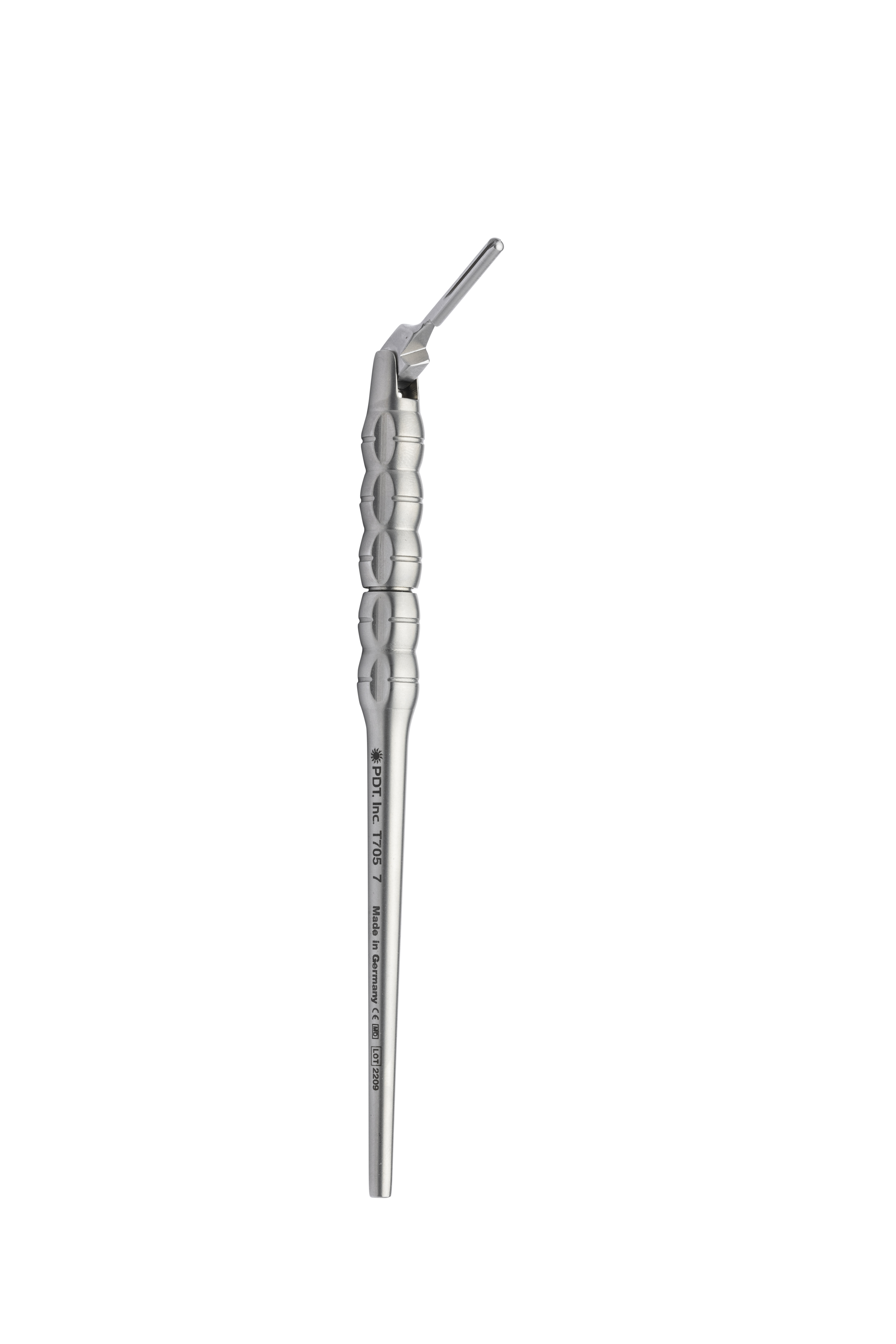 Scalpel handle, adjustable in 7 positions