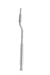Osteotome with stop, concave, offset, 4mm
