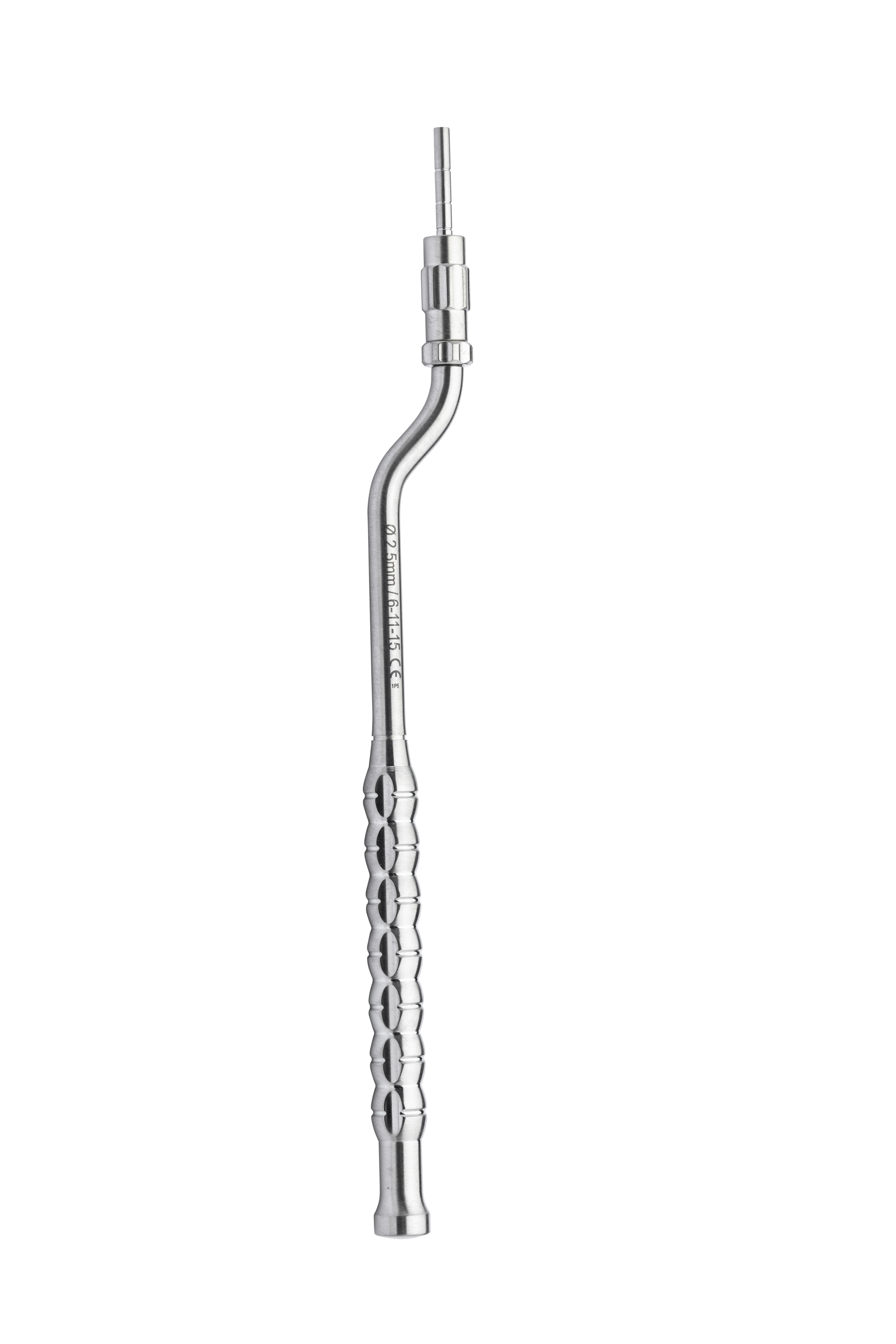 Osteotome with stop, concave, offset, 2.5mm