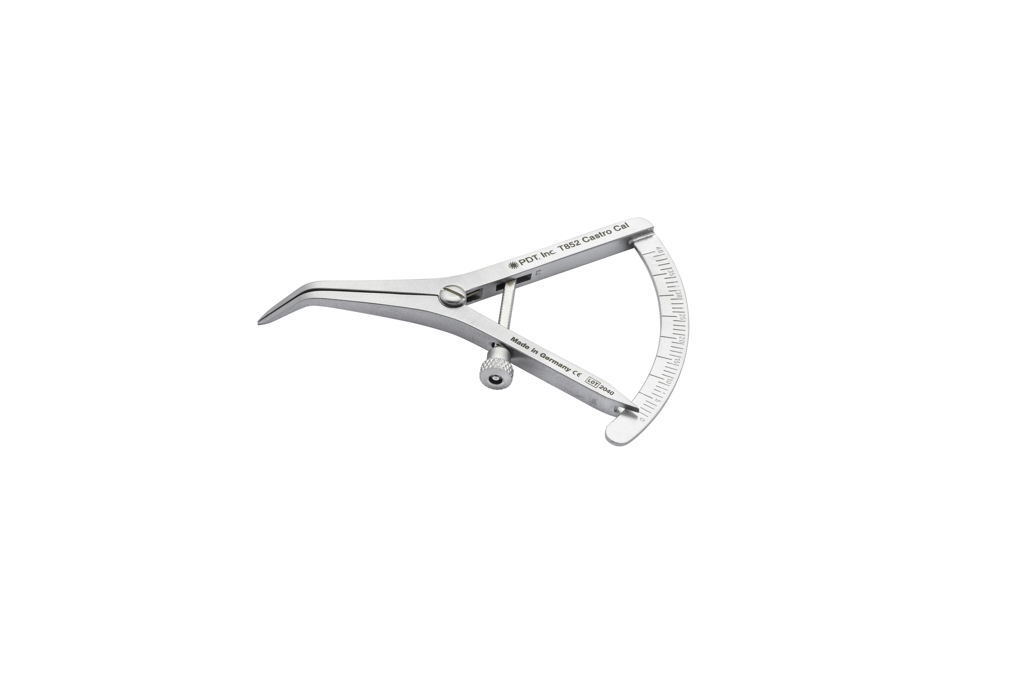 Measuring caliper CASTROVIEJO, 9 cm, angled