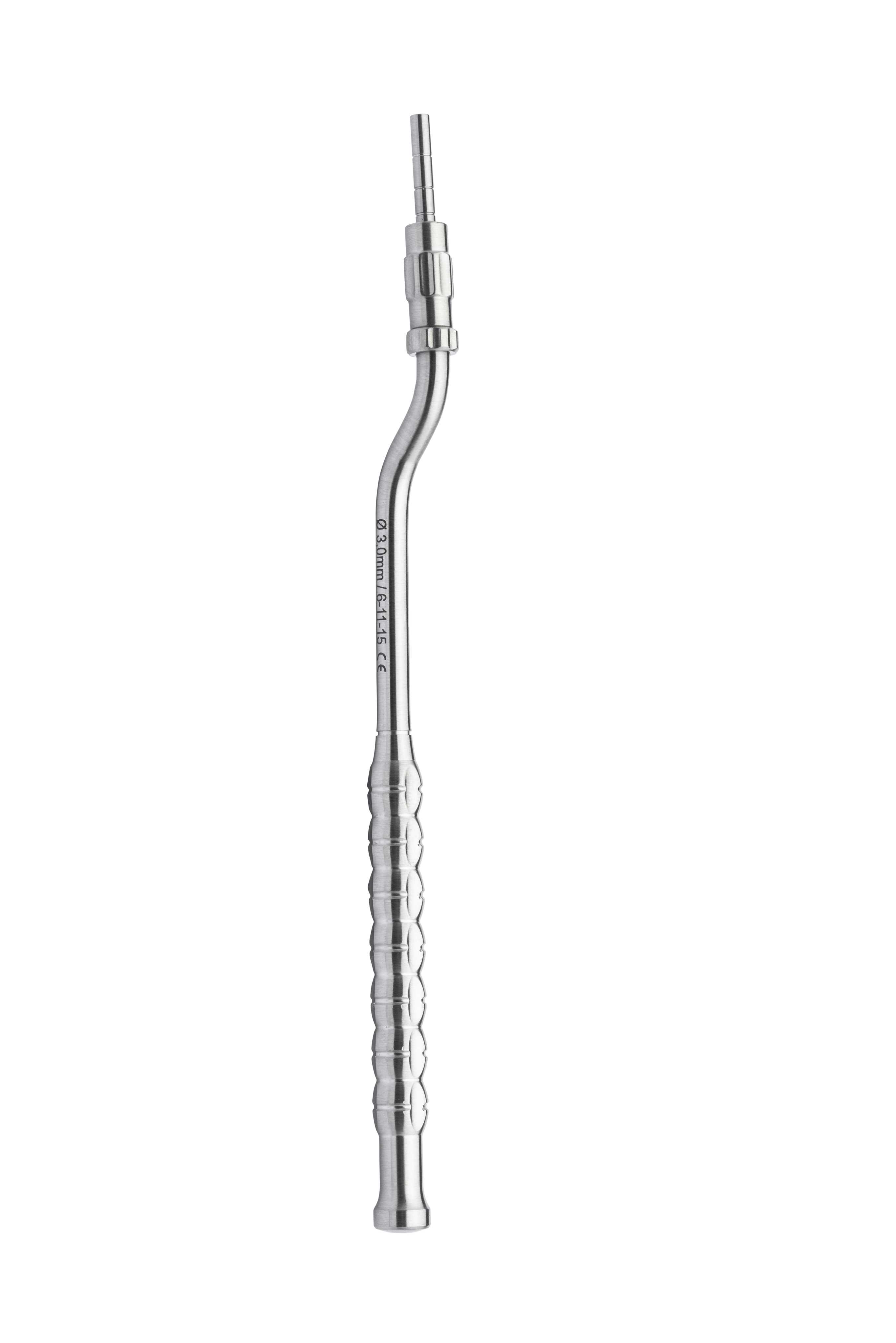 Osteotome with stop, concave, offset, 3mm